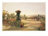 The Parterre, Trentham Hall Gardens, Pub. by Thomas Mclean Giclee Print by E. Adveno Brooke