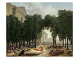 The Louvre and the Gardens of the Infanta, 1798 Giclée-Druck von Hubert Robert