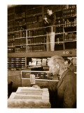 A Worker's Quiet Hour of Recreation in a Public Library Giclee Print by German Photographer 