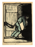 A Man Caught Putting Up Political Posters Is Thrown in Prison Giclee Print by Félix Vallotton