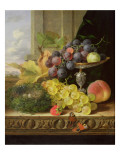 Still Life of Fruit, a Tazza and a Bird's Nest Giclee Print by Edward Ladell