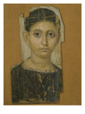 Mummy Female Portrait, from Fayum, Late 3rd Century Ad Giclee Print by Roman Period Egyptian