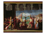 The Funeral of Marat in the Ancient Church of Cordeliers, 16th July 1793 reproduction procédé giclée par Jacques-Louis David