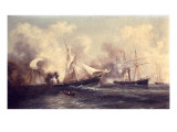 U.S.S. Kearsarge Sinking the Alabama, 19th June 1864 Lámina giclée por Xanthus Russell Smith U.S.S. Kearsarge Sinking the Alabama, 19th June 1864 Lámina giclée por Xanthus Russell Smith