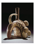 Pottery Vessel of a Frog Climbing a Cocoa Tree, Mochica Giclee Print by Peruvian School 