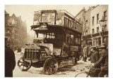 Wreckage of a Bus That Had Been Set Fire by Strikers in South London, 1926 Giclee Print by English Photographer 
