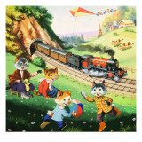 Num Num and His Funny Family, Illustration from 'Playhour' Reproduction procédé giclée par Gordon Hutchings