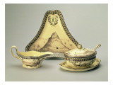 Covered Bowl and Spoon, Triangular Dish and Sauceboat Giclee Print by Josiah Wedgwood