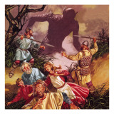 The Legend of Beowulf: Grendel -- Terror from the Marshes Giclee Print by Ron Embleton