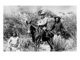 General George Crook on a Mule, with Two Apache in Arizona, 1882 Giclee Print by American Photographer 