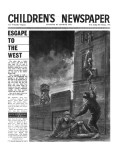 The Berlin Wall, Front Page of 'The Children's Newspaper', February 1964 Giclee Print by English School 