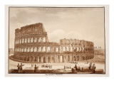 View of the Colosseum During Restoration, 1833 Giclee Print by Agostino Tofanelli