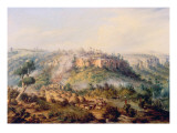 Attack on Stocks Kraall in the Fish River Bush Lámina giclée por Thomas Baines