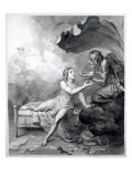 Thomas Chatterton Receives a Bowl of Poison from Despair Reproduction procédé giclée par John Flaxman
