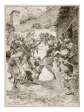 Lieutenant Harley, at the Head of Forty Sikhs and Sixty Kashmiris Giclee Print by W.h.c. Groome