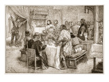 The Messenger Bringing to Harold the News of the Landing of William Reproduction procédé giclée par Edouard Zier