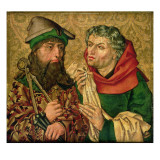 St. Joseph and Nicodemus on Gold Ground Panels Giclee Print by Michael Wolgemut Or Wolgemuth