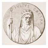 Julius Caesar, Illustration from 'Cassell's Illustrated History of England' Reproduction procédé giclée par English School 