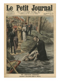 An Unusual Ceremony, an Adventist Baptism in La Marne Giclee Print by French School 