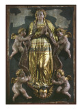 Assumption of the Virgin, Detail of a Renaissance Altarpiece Giclee Print by Spanish School 