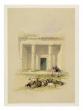 Entrance to the Caves of Bani Hasan, from "Egypt and Nubia", Vol.1 reproduction procédé giclée par David Roberts