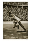 Jesse Owens at the Start of the 200M Race at the 1936 Berlin Olympics Giclée-Druck
