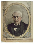 Cover Illustration of 'Le Petit Journal' Depicting Thomas Alva Edison, 1917 Lámina giclée por French School Cover Illustration of 'Le Petit Journal' Depicting Thomas Alva Edison, 1917 Lámina giclée por French School