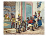 Manacled Slaves Buying Tobacco from a Tobacco Shop in Rio De Janeiro, 1835 reproduction procédé giclée par Jean Baptiste Debret