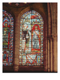 Saint Denis Gives the Oriflamme to Clement, Marechal De Metz Giclee Print by French School 