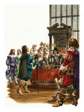 The Wonderful Story of Britain: King Charles the First reproduction procédé giclée par Peter Jackson