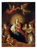 The Virgin and Child with Musicmaking Angels Giclee Print by Frans Francken the Younger