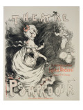 Reproduction of a Poster for the 'Pompadour Theatre', Institut Theatral Giclee-trykk av Emmanuel Barcet Reproduction of a Poster for the 'Pompadour Theatre', Institut Theatral Giclee-trykk av Emmanuel Barcet