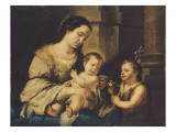 The Virgin and Child with the Infant St. John the Baptist reproduction procédé giclée par Bartolome Esteban Murillo