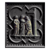 The Visitation, Third Panel of the South Doors of the Baptistery of San Giovanni, 1336 reproduction procédé giclée par Andrea Pisano
