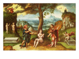 An Allegory of the Fall and Redemption of Man reproduction procédé giclée par Lucas Gassel
