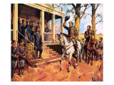 General Lee and His Horse 'Traveller' Surrenders to General Grant Giclee Print by McConnell 