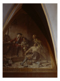 Boettger Shows August the Strong the Secret of Making Porcelain Giclee Print by Johann Paul Adolf Kiessling