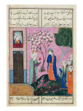 The King Bids Farewell', Poem from the Shiraz Region, C.1470-90 Giclee Print by Persian School 