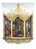 Triptych of the Adoration of the Infant Christ, 1529 reproduction procédé giclée par Jean The Elder Bellegambe
