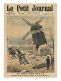 Pulling Down One of the Last Windmills on the Butte Montmartre Giclee Print by French School 