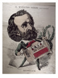 Il Maestro Verdi', Caricature of the Italian Composer Giuseppe Verdi Giclee Print by Baril Gedeon