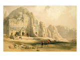 Petra, March 8th 1839, Plate 96 from Volume Iii of 'The Holy Land', Engraved by Louis Haghe reproduction procédé giclée par David Roberts