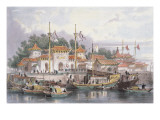 Military Station of the Chinese Near the City of Chokian, C.1850 Giclee Print by Thomas Allom