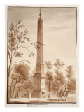 The Passeggiata Obelisk, from the Circus of Flora, 1833 Giclee Print by Agostino Tofanelli