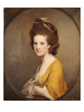 Portrait of Dorothy Hodges, Half Length, in a Yellow Dress Giclee Print by Joseph Wright of Derby