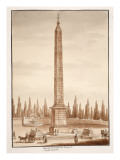 The Piazza Del Popolo Obelisk, from the Circus Maximus, 1833 Giclee Print by Agostino Tofanelli