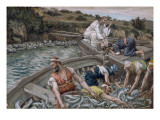 The First Miraculous Draught of Fish, Illustration for 'The Life of Christ', C.1886-94 Giclee Print by James Jacques Joseph Tissot