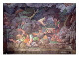 Sala Dei Giganti, Detail of the Destruction of the Giants by Jupiter's Thunderbolts, 1536 Giclee Print by Romano 