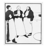 Garcons De Cafe, Illustration Form 'The Yellow Book', 1894 Giclee-trykk av Aubrey Beardsley