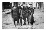 Baron Von Richthofen with Fellow Pilots, Including His Brother Lothar Giclee Print by German Photographer 